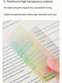 100 张渐变仿珍珠光泽拉环便签，方便学生、考试和标记的记事本，适用于学校用品、返校 - 均碼 - 查看 9