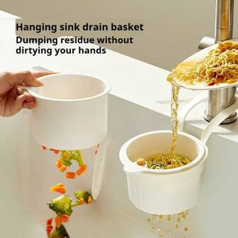 1pc Kitchen Sink Drain Basket,One-Click Open/Close Faucet Drain Rack, Vegetable Washing Basin Organizer Storage Rack