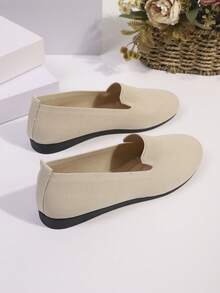 Dames Outdoor Fashion Ronde Neus Platte Ademende Casual Schoenen - Beige - Bekijken 7