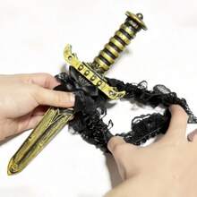 2/3 件海盗主题派对蕾丝腿吊袜带，性感服装配饰 - 万圣节摄影道具 - 彩色 - 查看 10