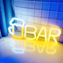 1 件霓虹灯火焰、火箭、牛头、外星人、欢迎霓虹灯，电池或 USB 供电 LED 装饰灯，11x7.36x0.7 英寸（28x18.7x1.8 厘米），适用于桌面、墙面装饰、游戏室、女孩卧室、宿舍、酒吧、庭院、露营、周年纪念、情人节生日派对、节日礼物、万圣节、圣诞节 - 白色 - 查看 56