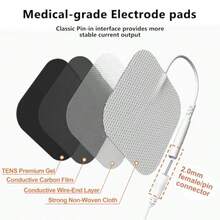 GEOXS24PCS TENS Unit Replacement Pads 2X2 Latex Free Electrodes Compatible With TENS Machine Use 2mm Pin Connector Lead Wires Such As AUVON TENS TENS 7000 Etekcity Nicwell Care Tenszs3li - White - View 6