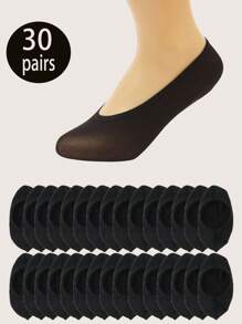 8/15/20/30 Pares de calcetines invisibles de tobillo de unicolor para hombre, transpirables, de secado rápido, anti-olor, suaves, con tela que absorbe la humedad, apropiados para hombres, mujeres, parejas, uso diario, deportes, exterior, primavera, verano, otoño