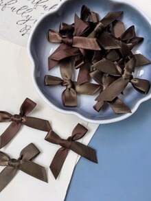 50 件可爱芭蕾舞风格迷你缎带蝴蝶结，DIY 工艺装饰配件，适用于时尚和发饰