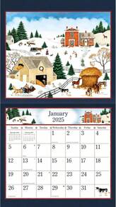 Calendario de pared 2025 de Linda Nelson Stocks - Plateado - Ver 5
