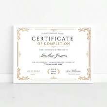 1pc Graduation Certificate Template, Printable Course Completion Certificate, Editable Beauty Award Certificate Template - Certificate Of Completion 2 - View 8