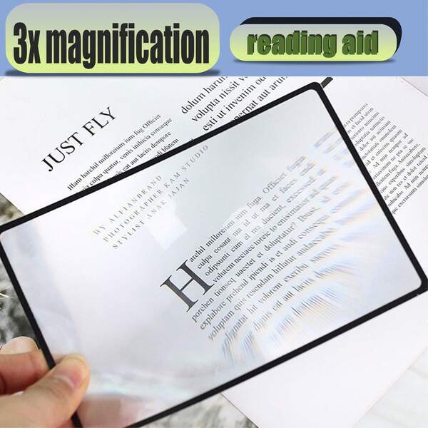 1pc/2pcs镜头卡片式聚光镜便携式家用凸透镜，专用于生火、看书、探险放大镜，适用于看书，缓解眼疲劳，适合精细字体，视力低下和老年人轻巧而强大的放大镜：为学者、读者和业余爱好者提供卓越的清晰度——耐用、纤薄的学习伴侣！