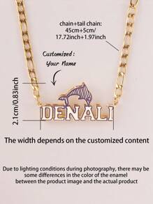 1 pièce Collier pendentif avec motif personnalisé de nom anglais, plusieurs styles disponibles, convient pour diverses occasions et pour un usage quotidien, cadeau parfait pour les festivals, bijou haut de gamme et raffiné