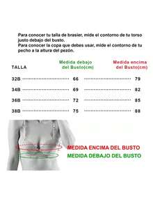 6 pcs Sujetadores para mujer de copa B, Sujetador diario y casual para mujer, elegante, de tela lisa con estampado de cuadros, con efecto de reuniendo y soporte, y dotado de armazón metálico. - Multicolor - Ver 5