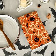 2/4 paños de cocina de Halloween, altamente absorbentes y decorativos, apropiados para decoración festiva, cocinar, hornear, regalos de inauguración de casa y limpieza - Multicolor - Ver 10