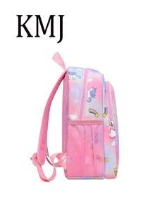 Mochila con diseño de dibujos animados para estudiantes, mochila escolar adorable - Rosa - Ver 5