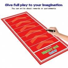 1 peça de corredor de mesa de jogo familiar com rolagem e pontuação para jogos de festa competitivos, noite de jogos, reuniões de carros, aniversário, Natal, aniversários, festas e festivais para formação de equipes, reuniões familiares, festas de amigos e eventos de festivais. - Multicolorido - Ver 15