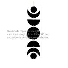 1pc Vintage Sun & Moon Wooden Wall Hanging Decor, Handmade Wooden Slice Craft Item, Home Decoration, Ramadan Decoration - Wood Color - View 8