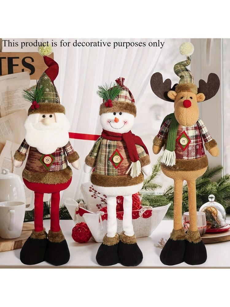 Set Di 4 Federe Natalizie Rosa 45x45 Cm - Decorazioni Invernali Con Pupazzo Di Neve, Babbo Natale E Ghirlande - Tessuto Felpato Morbido, Stampa Su Entrambi I Lati, Cerniera Invisibile