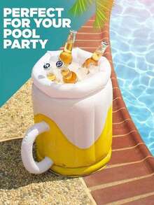 1 khay nổi bơm hơi dùng cho hồ bơi, đựng đồ uống, xô đá cho tiệc ngoài trời, giá đỡ cốc bia bơm hơi. - Nhiều màu - Xem 10