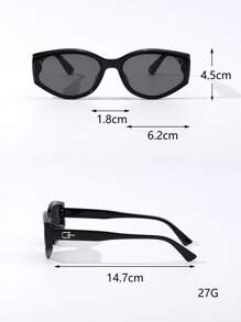 1 pereche de ochelari de soare la modă cu lentile ochelari de soare vintage pentru femei, versatili pentru stilul stradal, ținute zilnice, plajă, petrecere, rezistenți la vânt