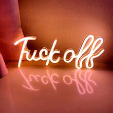 1 件霓虹灯火焰、火箭、牛头、外星人、欢迎霓虹灯，电池或 USB 供电 LED 装饰灯，11x7.36x0.7 英寸（28x18.7x1.8 厘米），适用于桌面、墙面装饰、游戏室、女孩卧室、宿舍、酒吧、庭院、露营、周年纪念、情人节生日派对、节日礼物、万圣节、圣诞节 - 白色 - 查看 45