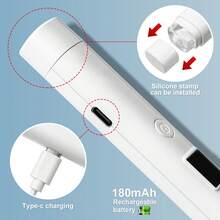 1 件 LED UV 美甲灯，无线紫外线灯，便携式美甲灯，USB 充电美甲烘干机灯，适用于美甲、指甲胶、指甲亮片装饰、快速干燥、迷你美甲沙龙灯、DIY 美甲美甲工具，送给女孩的最佳礼物