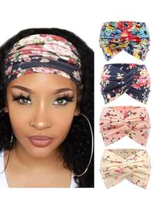 4 confezioni di fasce per capelli vintage con motivo paisley, fasce per capelli da donna colorati, bandane, fasce sportive, fasce per lo yoga, accessori per capelli stile bohémien, fasce per capelli autunno inverno per outfit da vacanza per donna - Multicolore - Visualizzare 10