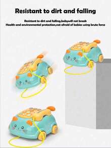 婴儿电话玩具、婴儿音乐玩具、婴儿音乐汽车玩具、幼儿玩具（男孩女孩通用）、儿童过家家电话、儿童益智玩具、带灯光的可爱猫脸玩具、儿童礼物、儿童玩具电话、幼儿音乐、幼儿园学习 - 彩色 - 查看 10