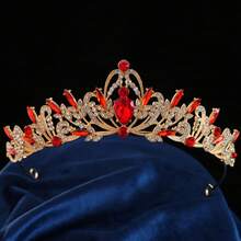 复古简约优雅公主皇冠头饰，适合新娘、18 岁生日、婚礼派对、表演、花卉装饰