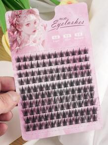 120pcs Lash Clusters DIY Eyelash Extensions Cluster Lashes Wispy Individual False Eyelashes C D Curling 8-13mm Thick Fluffy Eyelash Clusters