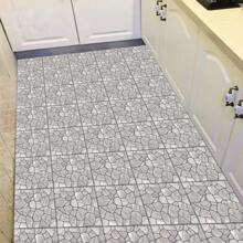 10 Peças Adesivos de Azulejo Cerâmico Autoadesivo Fosco de PVC, Papel de Parede com Estampa de Pedra Cinza, Adesivo de Parede e Piso para Decoração de Casa, Cozinha, Sala de Estar, Banheiro, Quarto, Acessórios de Cozinha, Itens de Cozinha, Decoração de Cozinha, Azulejos de Piso, Piso