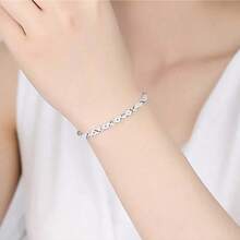 High Quality 925 Silver Plated Fashion Fine Bracelet Chain For Women Wedding Fashion Party Beautiful Jewelry Gift