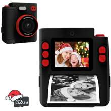 Kit de cámara digital de impresión instantánea - , videoselfie con cable USB, función de temporizador - regalo de Navidad ideal, accesorios de cámara