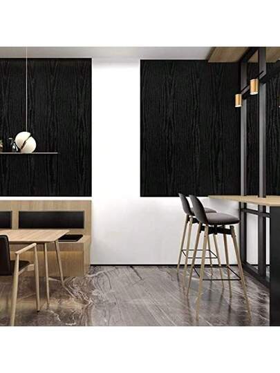 Waterproof Self Adhesive Wood Grain Vinyl Wrap Easy Apply Kitchen Countertop Cabinet Door Renovation Film Tear Off, Stove Top, Character view 7