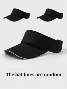 3 件装运动遮阳帽可调节空顶棒球帽，男女皆宜