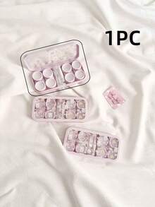 XIANG YU 可爱小动物隐形眼镜盒带镜子护理盒隐形眼镜盒翻盖透明隐形眼镜盒旅行套装，可爱隐形眼镜盒收纳盒带镊子拆卸工具，旅行和家用隐形眼镜浸泡收纳套装盒 - 顏色 - 查看 10