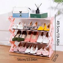 简易鞋架家用门口多层鞋柜室内鞋子收纳神器加厚省空间储物架 - 彩色 - 查看 2