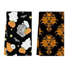 2/4 paños de cocina de Halloween, altamente absorbentes y decorativos, apropiados para decoración festiva, cocinar, hornear, regalos de inauguración de casa y limpieza - Multicolor - Ver 12