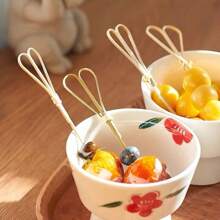 100 Pcs Natural Bamboo Cocktail Picks, 12cm, Drink And Fruit Decoration Picks, Reusable, Bamboo Joint Picks, Suitable For Party Snacks, Appetizers, Cocktail Decoration (Green)