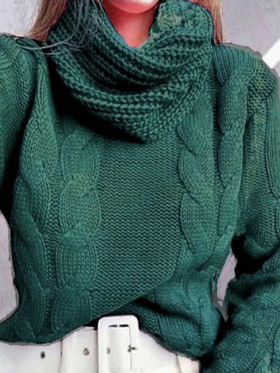 Women Sweaters - 墨綠色 - 查看 1