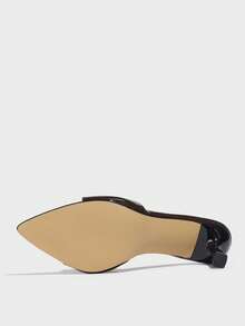 女士优雅高跟穆勒鞋，性感收腰宽鞋面尖头猫跟凉鞋，时尚百搭，适合春夏派对、休闲、户外、旅行，光泽柔和的咖啡棕色鞋履 - 咖啡棕 - 查看 10