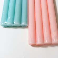 10 Zoll (25 cm) / 8 Zoll (20 cm) schlichte vertikal gestreifte Kerzenständer, rot/weiß/blau/grün/lila/grau/gelb/orange/rosa/schwarz/weinrot, farbige Kerzen, 8 Stunden Brenndauer/Stück, geometrisches Streifendesign, geeignet für Heimdekoration, Hochzeitsdekoration, Freundschaftsgeschenke, Dinnerpartys, duftfreie Kerzen, romantische Dekoration, für alle Jahreszeiten - Verschiedenfarbig - Übersicht 9