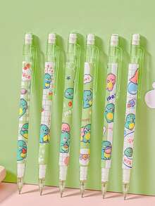 Creative Automatic Peach Shaped Mechanical Pencil, High-Stylish Student Pencil For Campus Study, Perfect For Back To School, Birthday Gift, And Reward - Multicolor - View 9