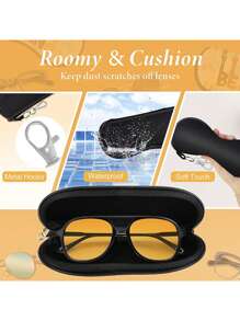 1pc Unisex Soft Neoprene Eyeglass Case, Glasses Zipper Case, Portable Sunglasses Pouch, Eyewear Accessories For Travel And Sports