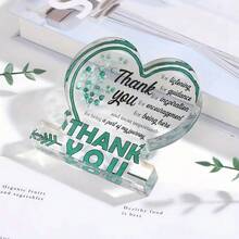 1 件，亚克力感谢亚克力牌匾，圣诞节送给老师老板的装饰，送给同事、女士、老师的感谢、治疗师、办公桌装饰标志。