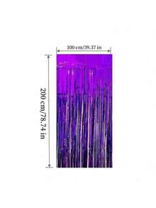 4 包铝箔窗帘背景银色金属丝箔流苏窗帘照片亭道具适用于生日婚礼订婚育儿室装饰婴儿洗礼单身派对圣诞节节日庆祝派对装饰、母亲节毕业季装饰、生日、单身派对、准新郎派对装饰 - 4 包 - 銀色 - 查看 17
