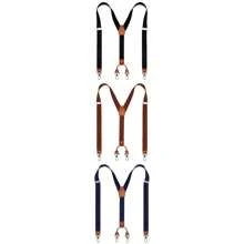 Men Braces For Trousers With 4 Strong Metal Clips, Y-Back 2cm Wide Heavy Duty Adjustable Elastic Suspenders For Men & Women