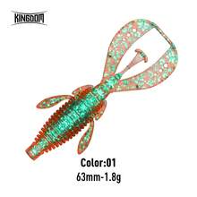 KINGDOM 王国舞动虾软饵 1.8g 3g 63mm 76mm 游泳饵 人工鱼饵 摇摆器 软虫 Ned Jig Rig 鱼饵