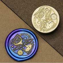 Vintage Clock Embossed Wax Seal Stamp - Perfect For Love Letters, Invitations, Holiday Cards, Journals, Scrapbooks, And DIY Crafts - Gold - View 12