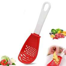 1/2 Pcs Multi-Functional Kitchen Masher Tool, Ricing Ricer Potato Masher Garlic Smasher Slotted Spoon, Cooking Tool Design - Multicolor - View 3