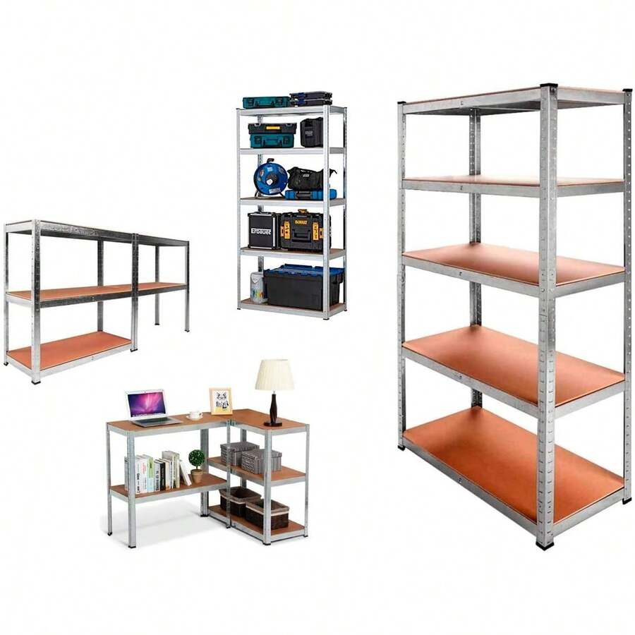 Estantería de metal galvanizado 875kg | 5 estantes | Medidas 180 X 90 X 40cm | Garaje, oficina, despensa