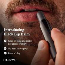 Harry's Black Lip Balm For Men - Hydrating Men's Lip Balm With Natural Finish - Korean Skincare Technology With Meadowfoam Oil - Gói 1 - Xem 3