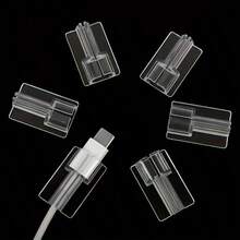 10pcs/6pcs/2pcs Transparent Cable Clips, Compatible With Apple And Android Type-C Cables - Protect Your Charging Cables - Reusable And Adhesive - Suitable For Home And Office - Ideal Gift For Tech Enthusiasts, Transparent Cable Protectors, Soft Silicone Cable Winders, Charging Cable Covers, Charger Accessories, Phone Accessories - Clear - View 6