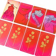Feminine - Modern Romance Tarot Collection - "The Final Rose" Deck With Gold-Accented Playing Cards For Sorority Bonding Nights - Multicolor - View 7